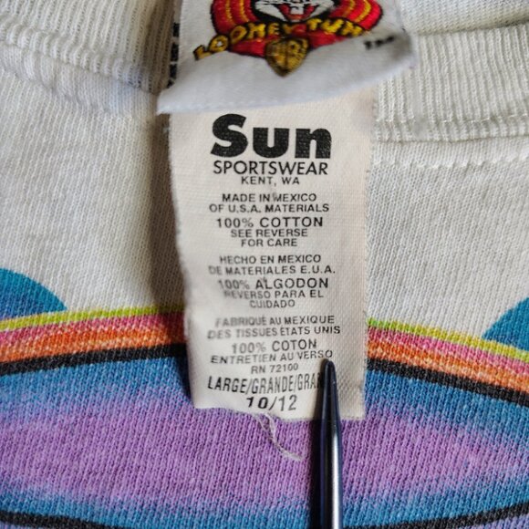 Vintage 90s Warner Bros Looney Tunes Tweety Bird T-Shirt Size Large Kids - Picture 8 of 15